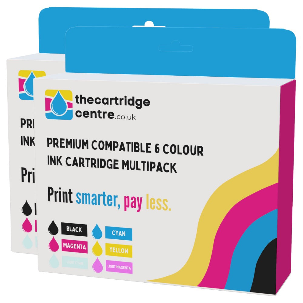 Premium Compatible Epson Stylus Photo RX500 2 Sets Of 6 Ink Cartridges *12 Inks* (T0487) - The Cartridge Centre