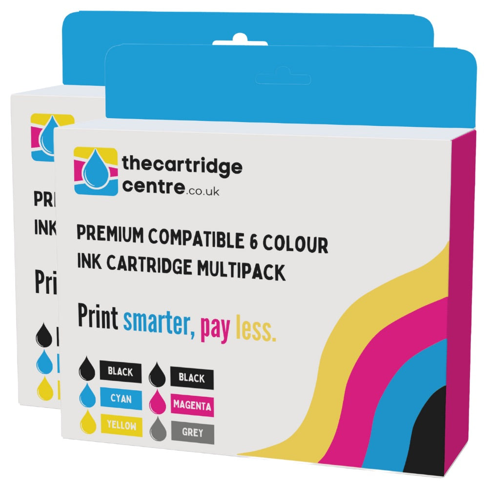 Premium Compatible Canon PGI-550XL / CLI-551XL 2 Sets Of 6 High Capacity Ink Cartridges *12 Inks* (PGI-550BKXL/CLI-551BK/C/M/Y/GYXL) - The Cartridge Centre