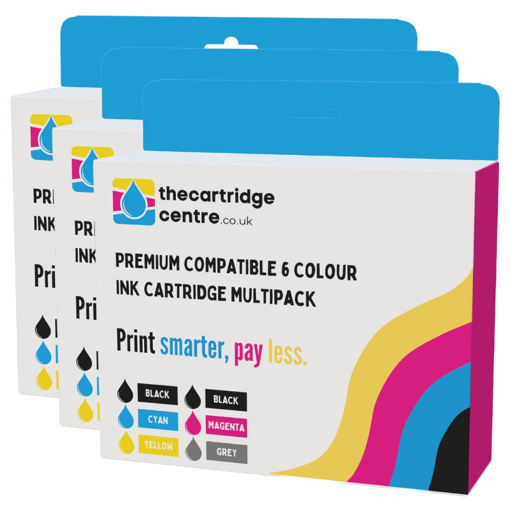 Premium Compatible Canon PGI-525 / CLI-526 3 Sets Of 6 Ink Cartridges *18 Inks* (PGI-525PGBK/CLI-526BK/C/M/Y/GY) - The Cartridge Centre