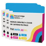 Premium Compatible Brother MFC-255CW 3 Sets Of 4 Ink Cartridges *12 Inks* (LC980 Multi) - The Cartridge Centre