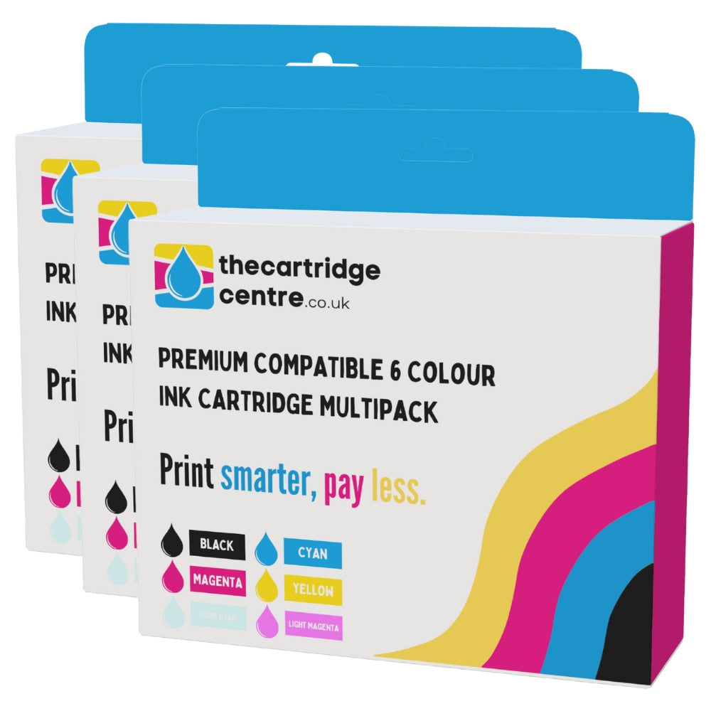 Premium Compatible Epson Stylus Photo PX720WD 3 Sets Of 6 Ink Cartridges *18 Inks* (T0807) - The Cartridge Centre