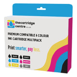 Premium Compatible Canon PGI-550XL / CLI-551XL 6 Colour Ink Cartridge Multipack (PGI-550BKXL/CLI-551BK/C/M/Y/GYXL) - The Cartridge Centre